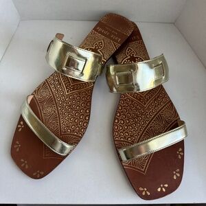 Kate Spade Gold Flat Sandals